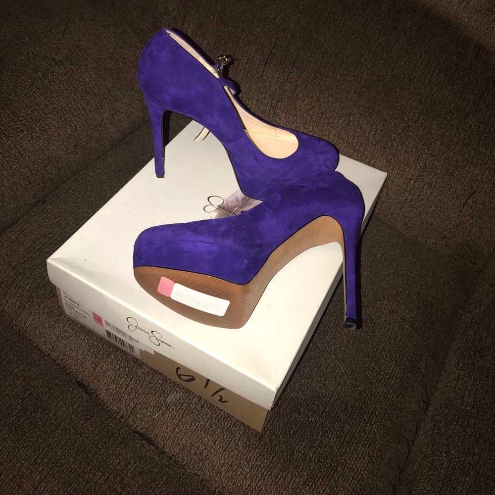 Purple heels.